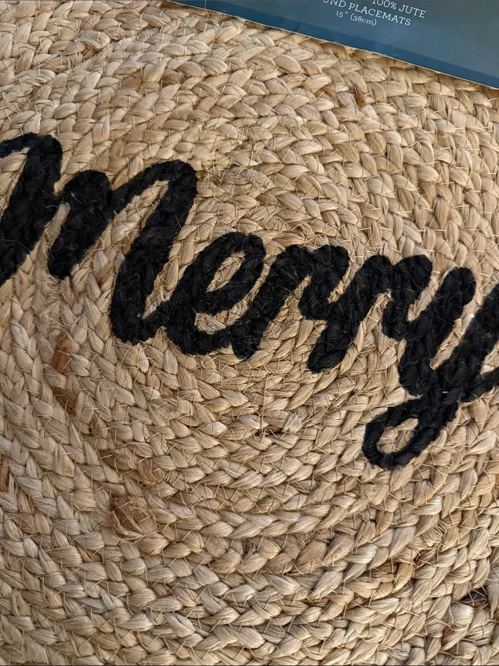 Balsam & Fir Natural Jute 'Merry' Holiday Placemat